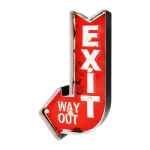 DiiliHiiri Exit 50s Light Sign